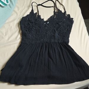 Maurices Black Lace Camisole Top Nwt